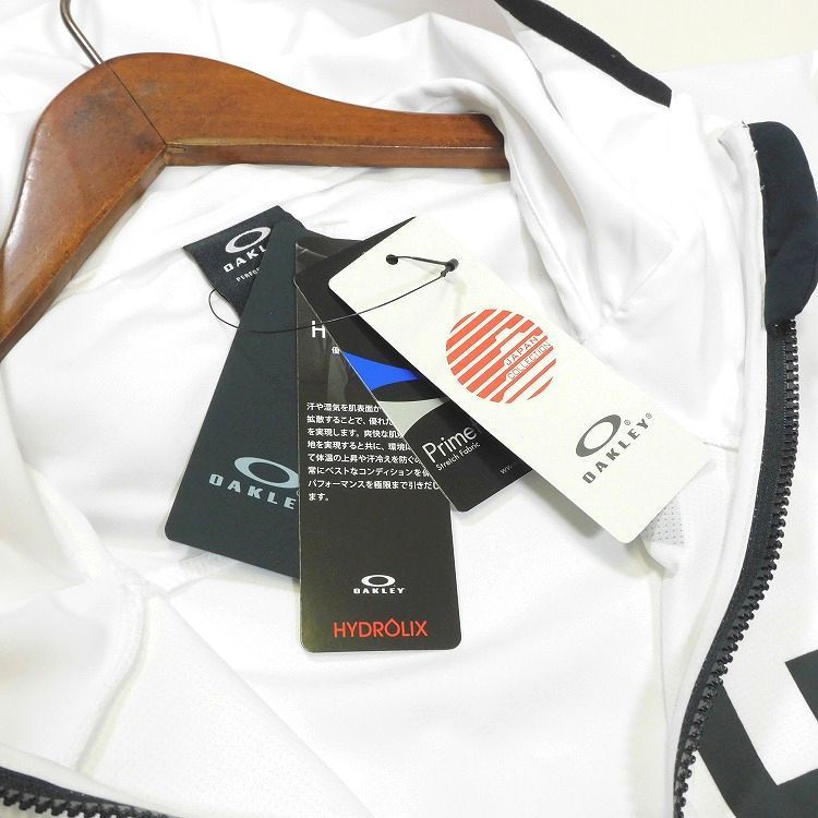 新品 オークリー フーディージップジャケット L 白 Enhance Mobility