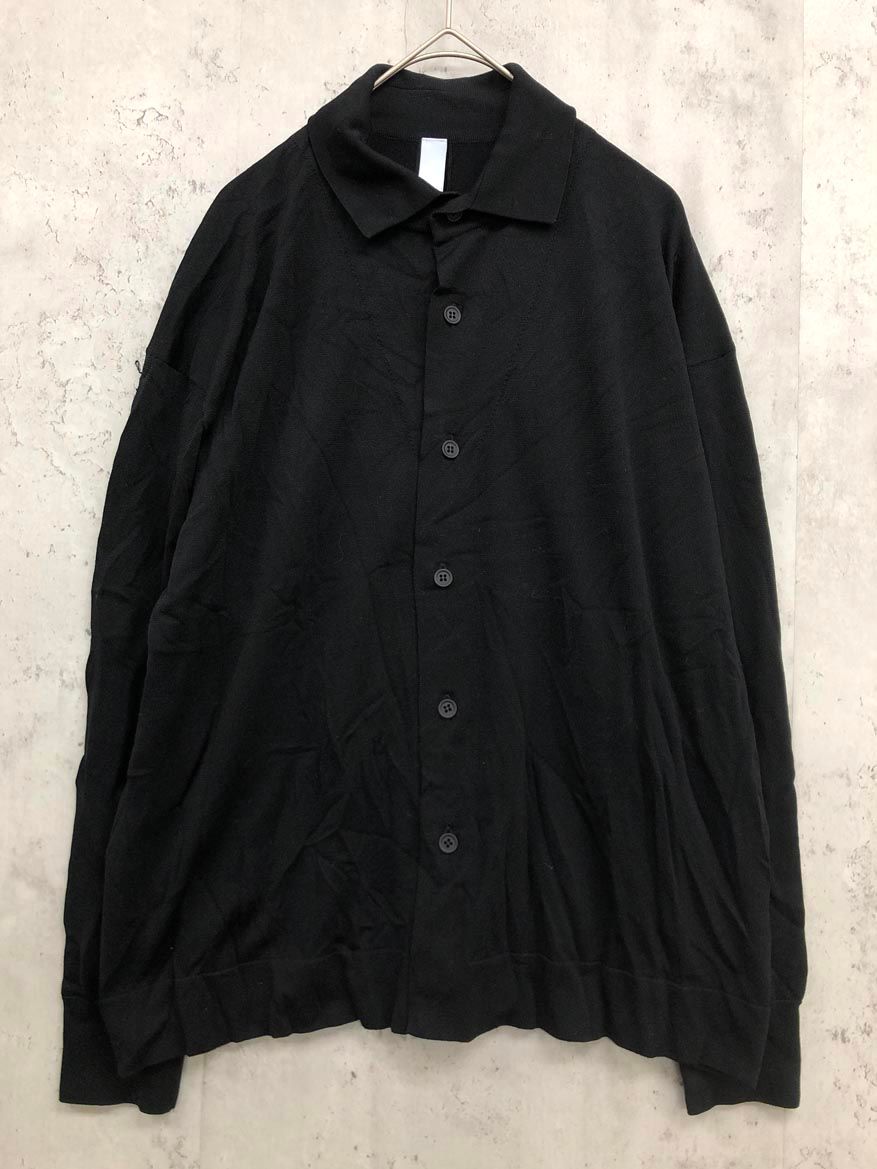 CFCL シーエフシーエル HIGH GAUGE SHIRT ニット シャツ size 3 黒 メンズ