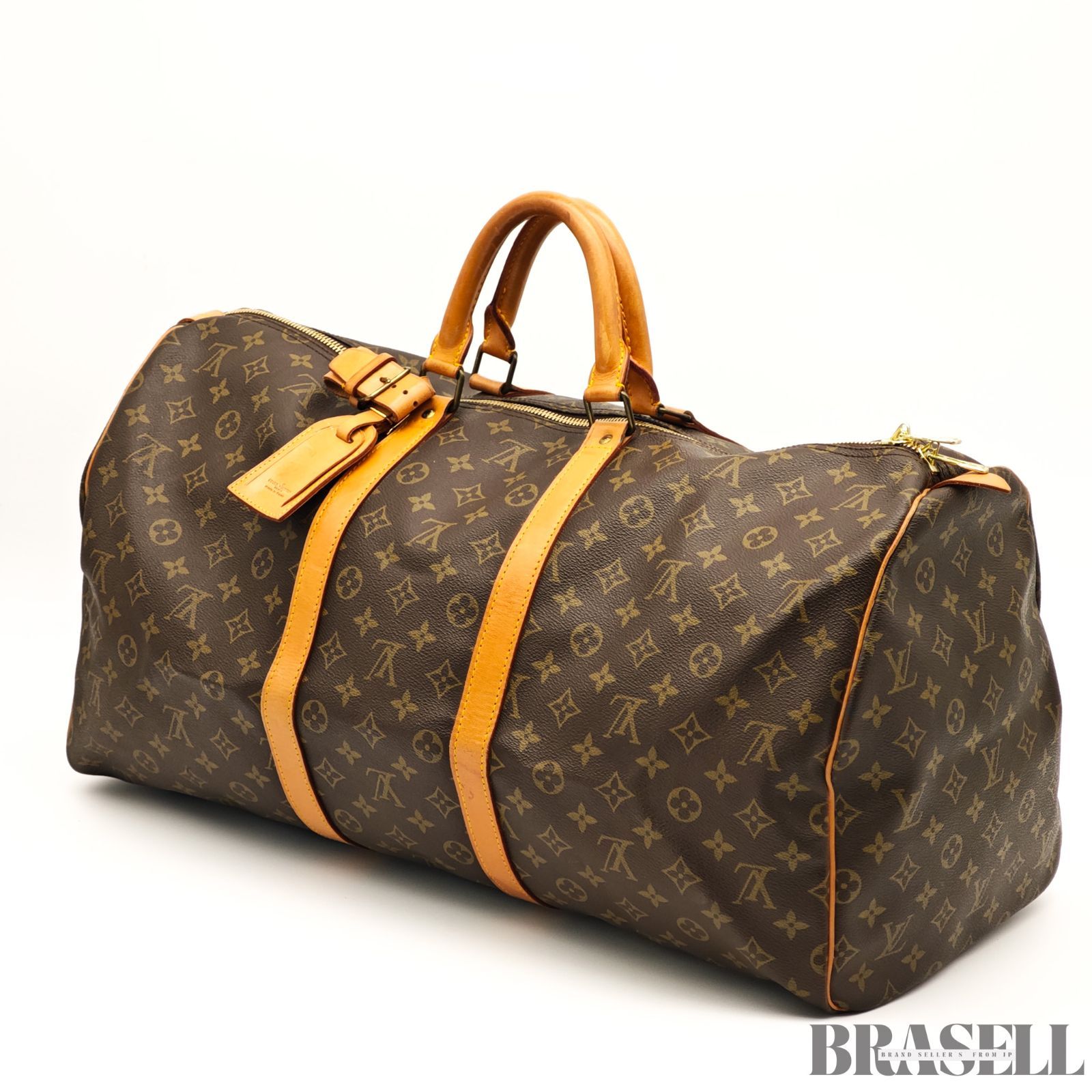 LOUIS VUITTON モノグラム M 41424 キーポル55 バッグ ボストンバッグ 大容量 旅行 ブラウン レディース メンズ
