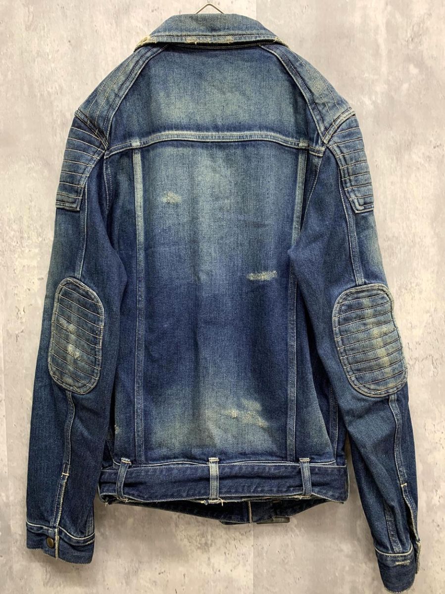 glamb グラム GB13SP/JKT11 ダメージ加工 デニム ライダース