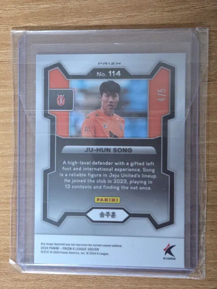 Kリーグ パニーニ プリズム チェジュ ソン ジュフン ゴールパ ジャージナンバー