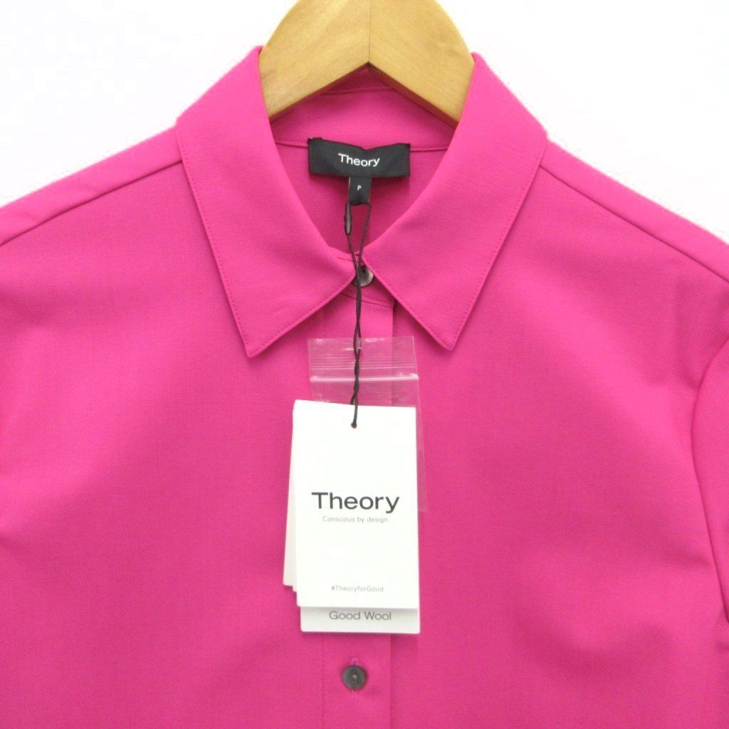 セオリー Theory タグ付き シャツ ブラウス ウール ピンク 00 約S