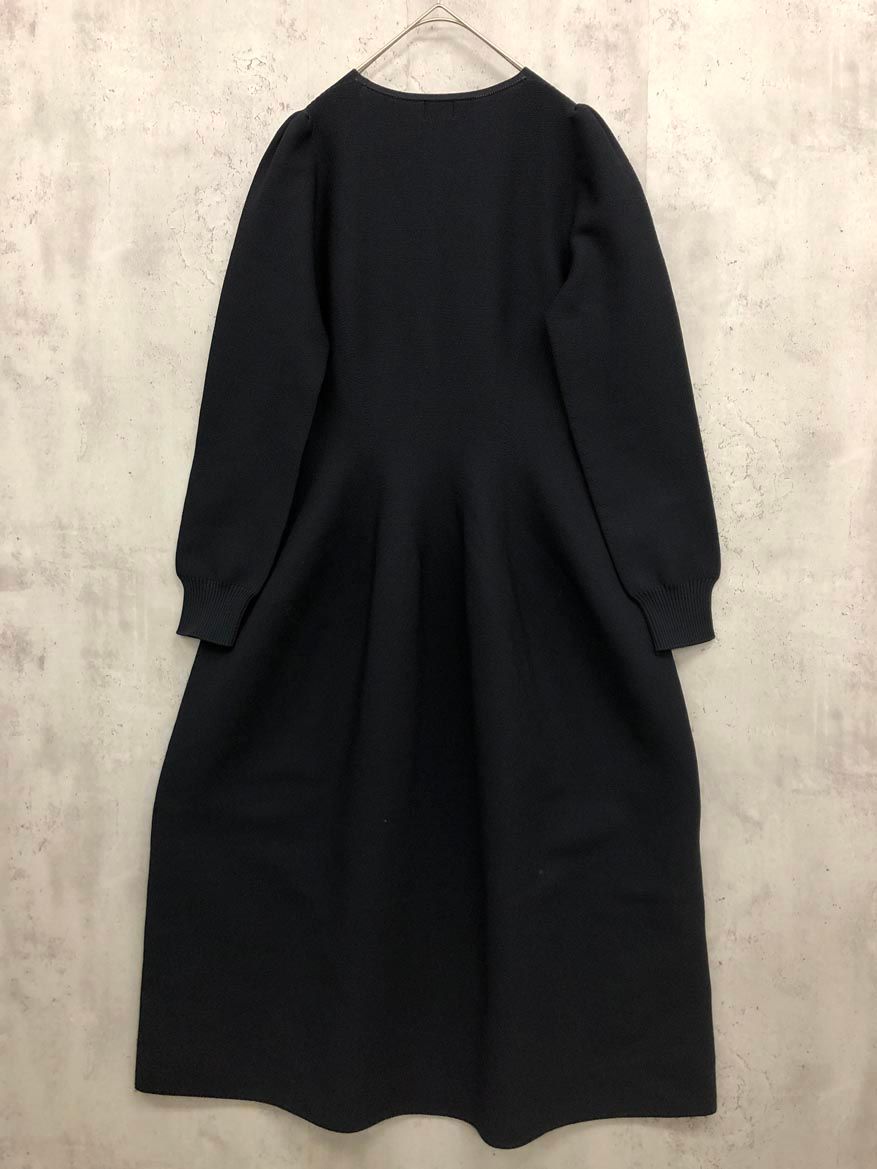 Liala PG リアラ バイ ピージー lpg 311 1557 ホールガーメント パフスリーブ ワンピース sizeM 黒 レディース