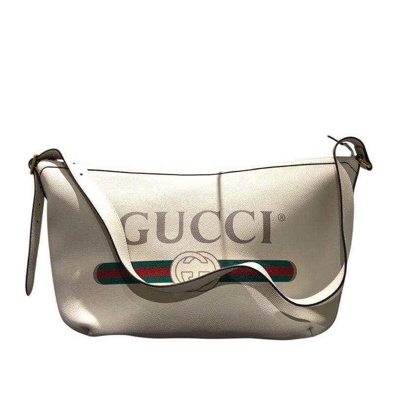 グッチ GUCCI ハーフムーン ホ―ボー ショルダーバッグ 523588 ホワイト