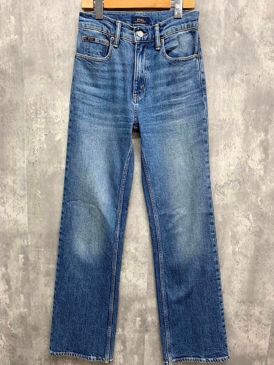 POLO RALPH LAUREN ポロ ラルフローレン ブーツカット フ デニムパンツ size 25 青 レディース