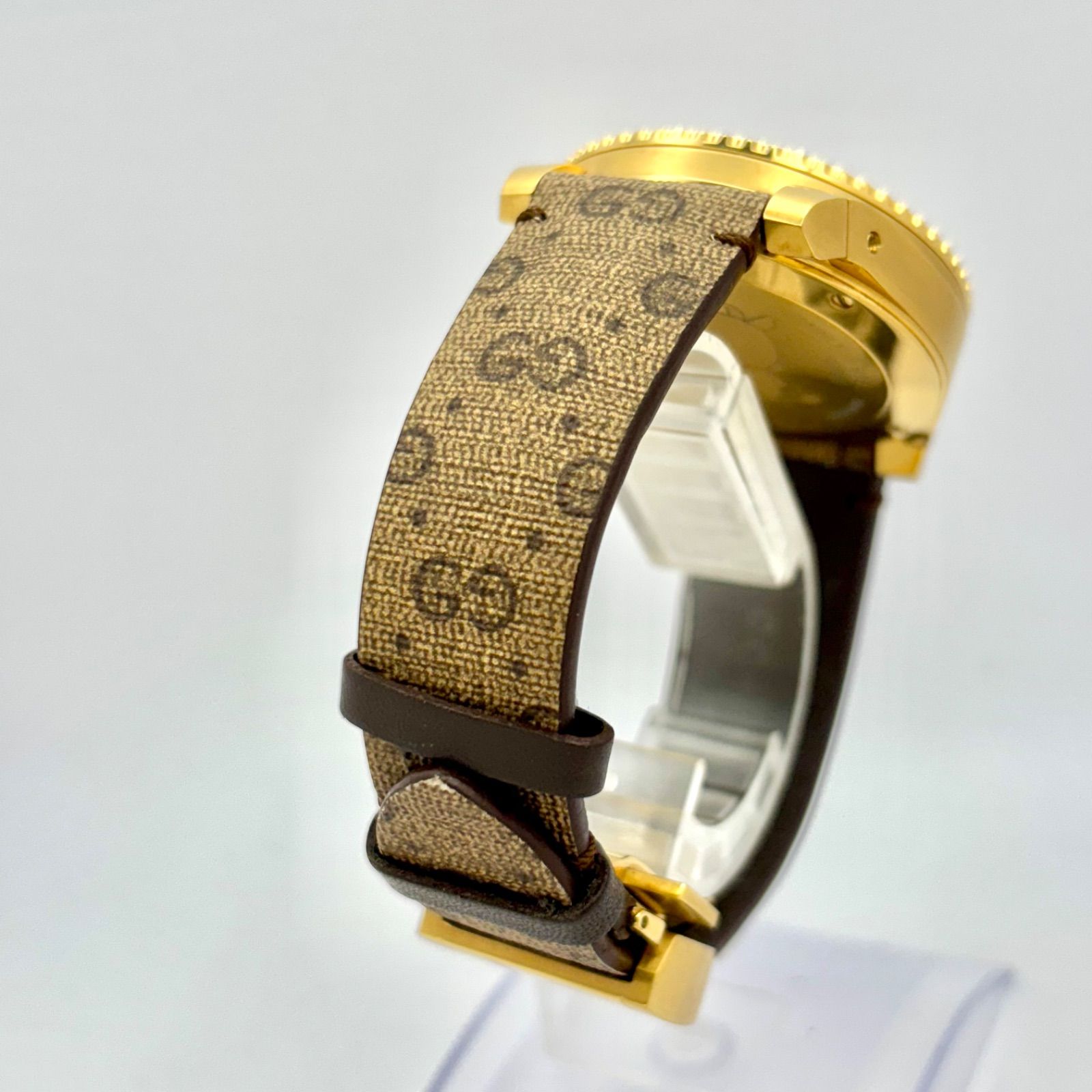 美品/新品電池/希少】GUCCI グッチ 136.3 ゴールド GG柄 ドラえもん