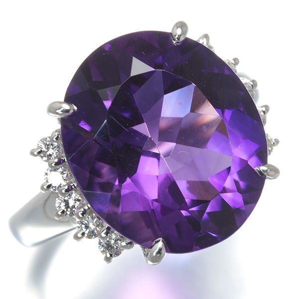 TASAKI タサキ リング アメジスト 6.45ct ダイヤ ダイヤモンド 0.18ct