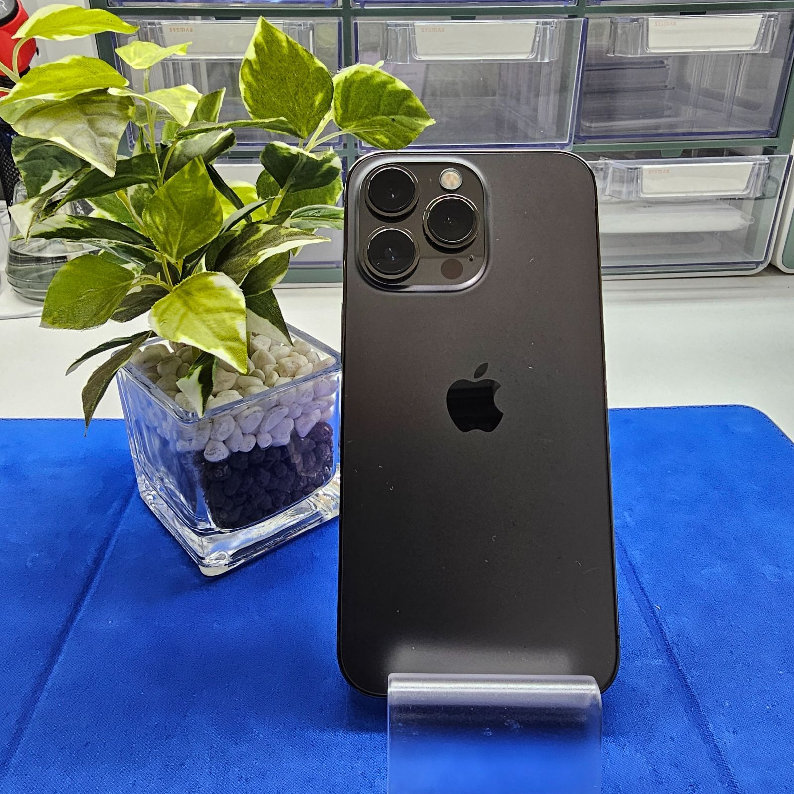 E1952【バッテリー新品】iPhone13Pro 128GB Black ガラスコーティング