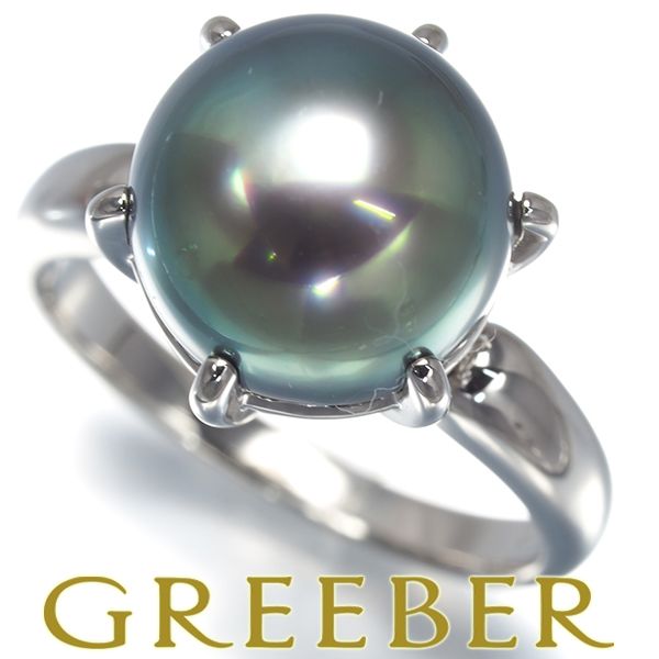 TASAKI タサキ リング ブラックパール 真珠 10.9mm 12.5号 Pt900