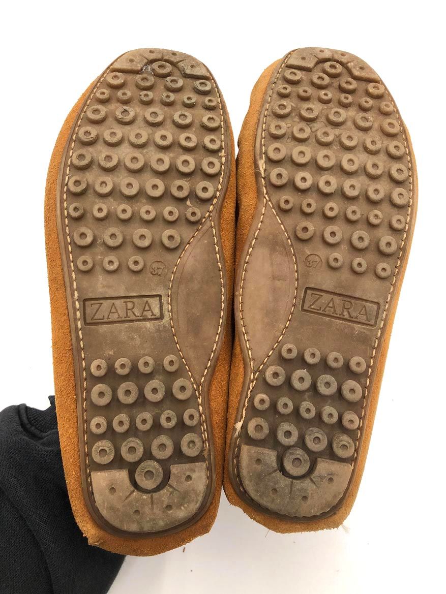 ZARA ザラ ドライビング シューズ size37/ブラウン □□ レディース