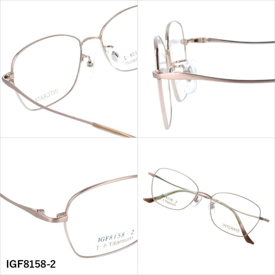 インテグレート メガネフレーム 伊達メガネ アジアンフィット フルフィット 調整 ノーズパッド クリングス IGF 8158 全3 ウェリントン型 ユニセックス メンズ レディース 薄手ニット スラックス