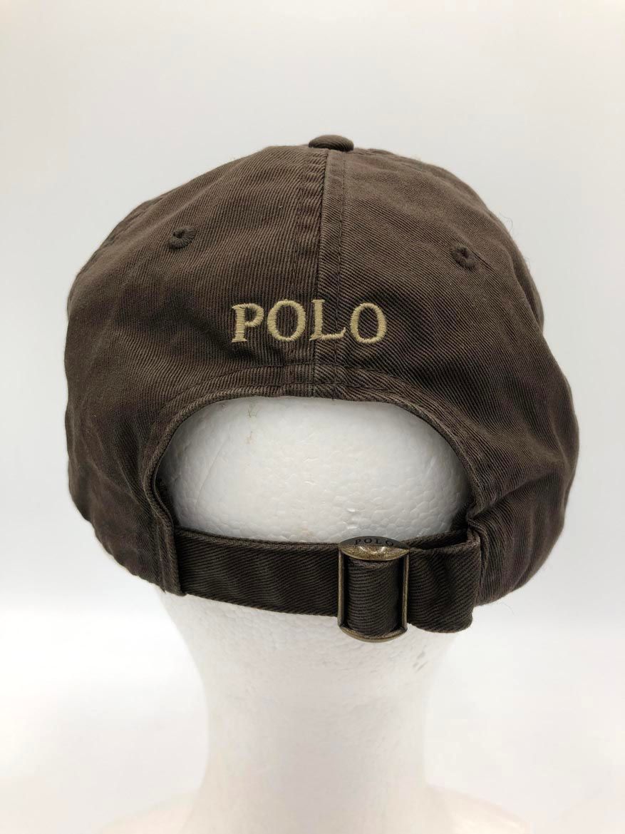 POLO 刺繍ブラウンキャップ POLO RALPH LAUREN ポロ ラルフローレン ロゴ刺繍 キャップ ブラウン
