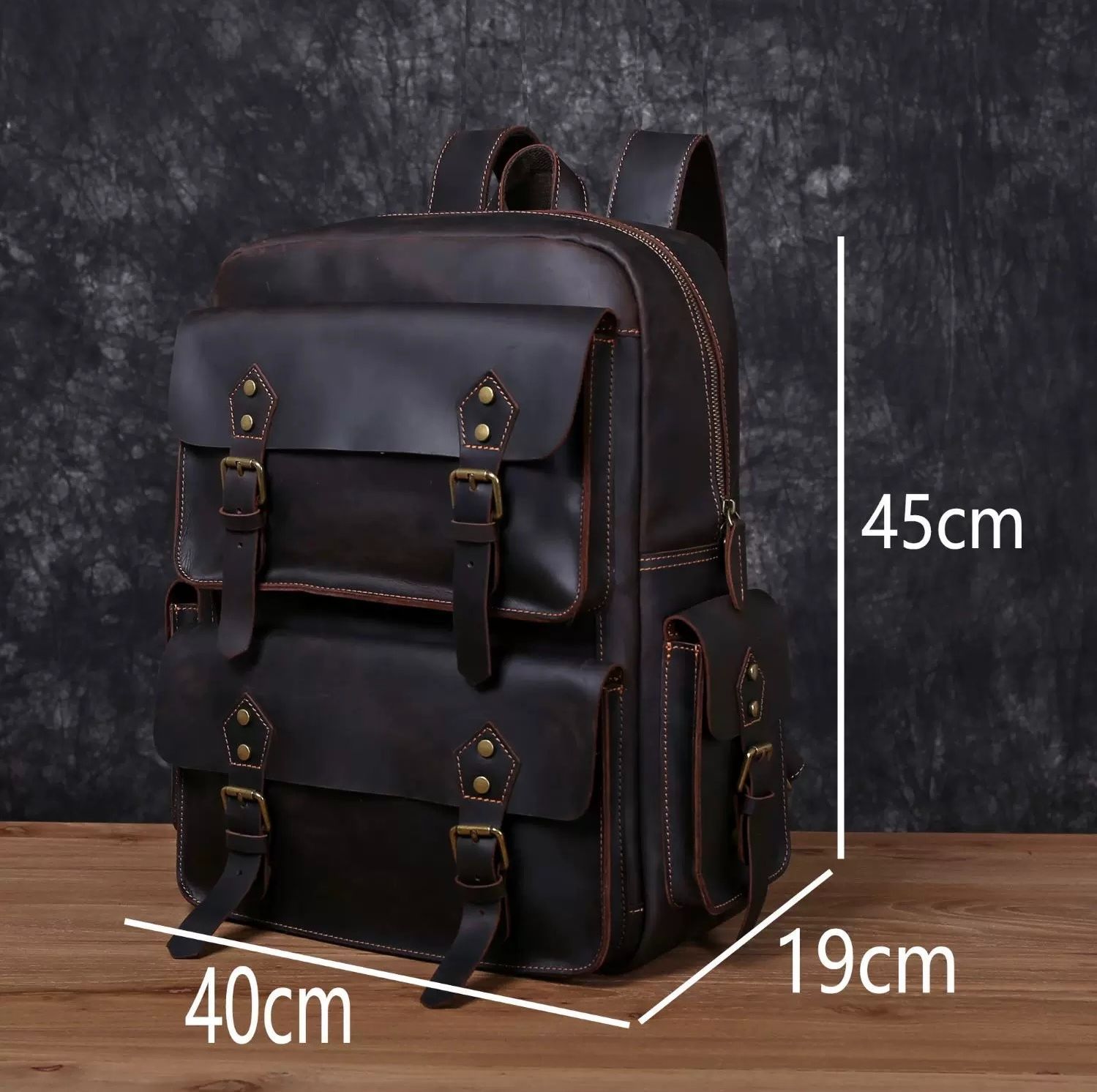 h 疯马皮レザー 本革バックパック 頭層牛革 メンズ 大容量 17インチPC対応 ビンテージ風 リュックサック 旅行 通勤 通学 アウトドア カジュアル 登山バッグ