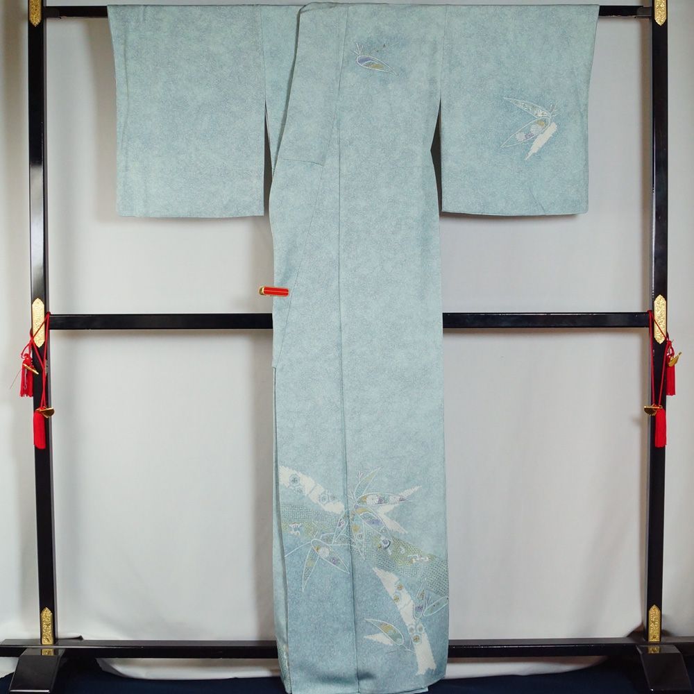 着物セット 未使用品 スワトウ刺繍 訪問着・袋帯 2点 セット 竹に松