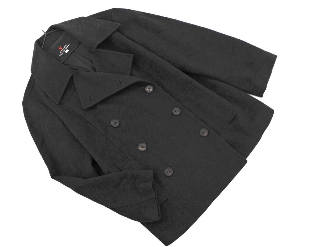 新品未使用yoshieinaba ヨシエイナバ　羽織　9号　軽量上質　タグ付 yoshie inaba ヨシエイナバ カシミヤ混 ジャケット size9/チャコール