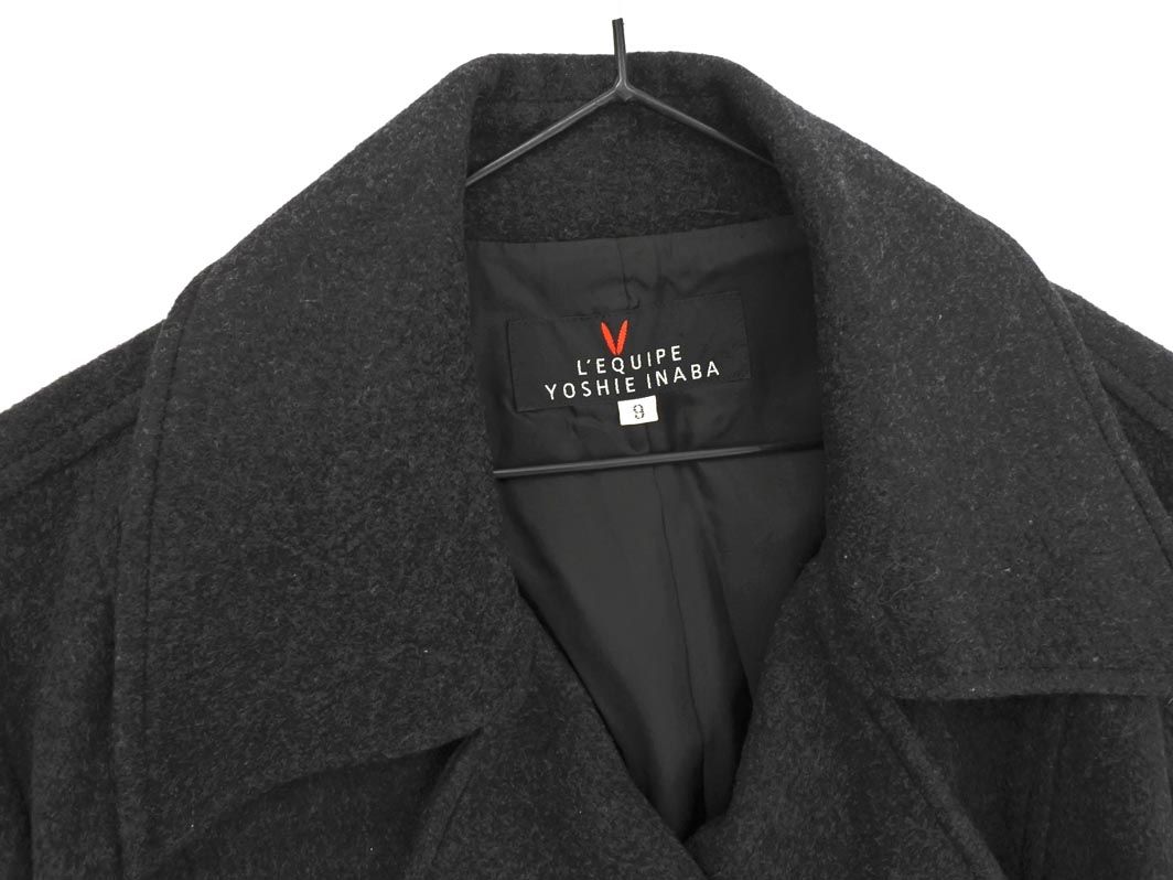 yoshie inaba ヨシエイナバ カシミヤ混 ジャケット size9/チャコール