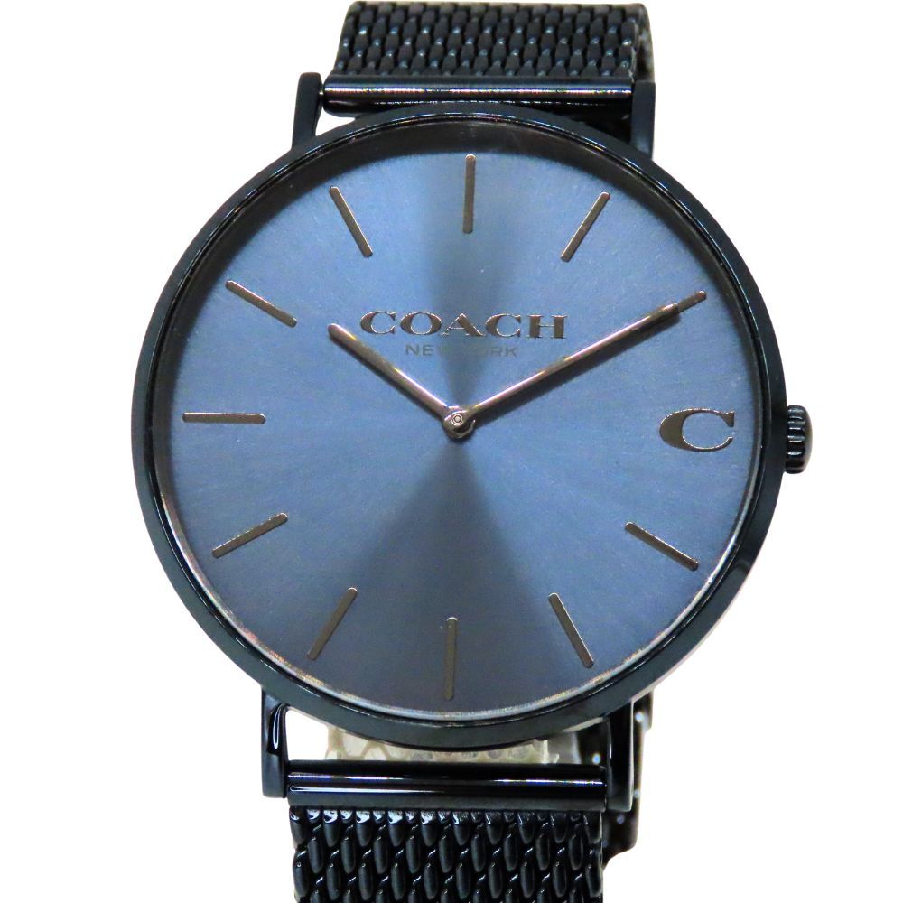 中古】COACH コーチ 腕時計 14602146 CHARLES チャールズ ネイビー