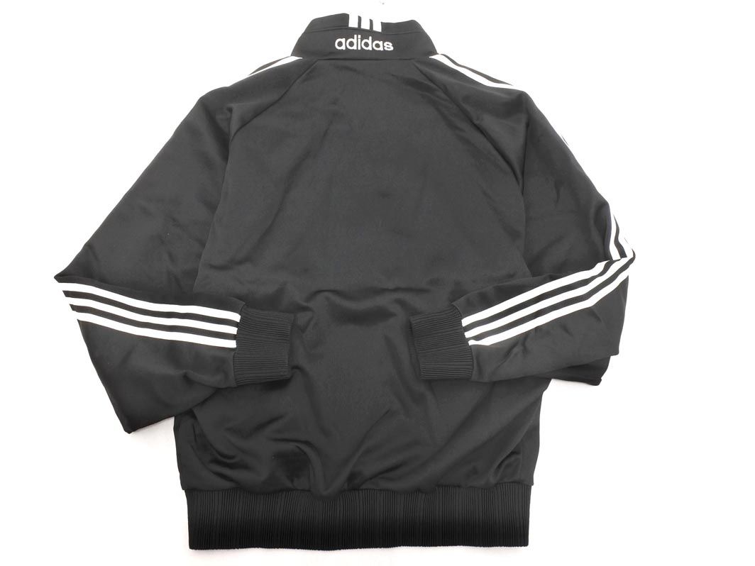 adidas アディダス ロゴ 刺繍 トラック ジャケット sizeL/黒