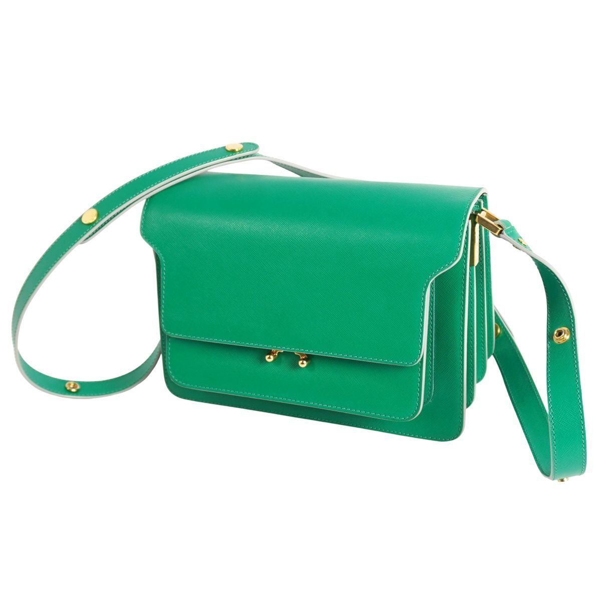 極美品 マルニ MARNI バッグ TRUNK トランク ショルダーバッグ レザ