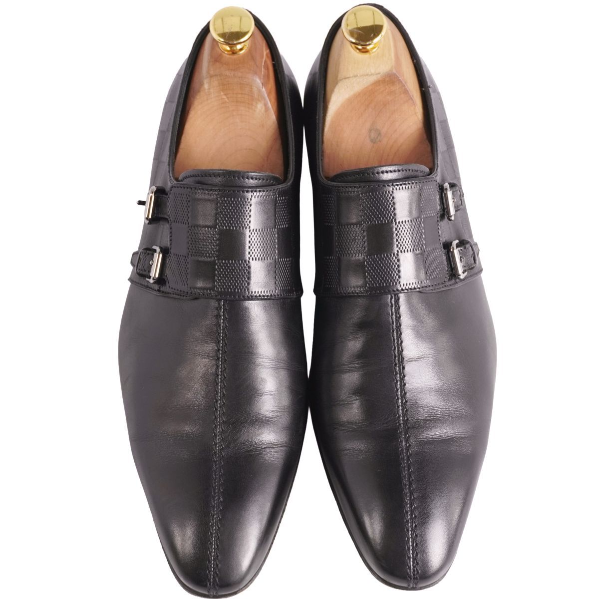 美品 ルイヴィトン LOUIS VUITTON レザーシューズ ダブルモンクスト