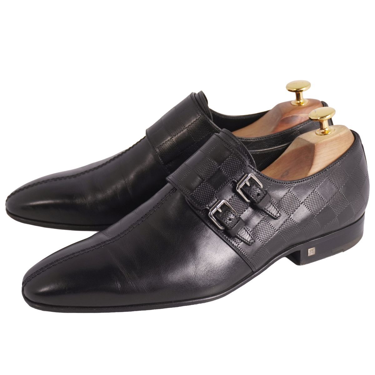 美品 ルイヴィトン LOUIS VUITTON レザーシューズ ダブルモンクスト