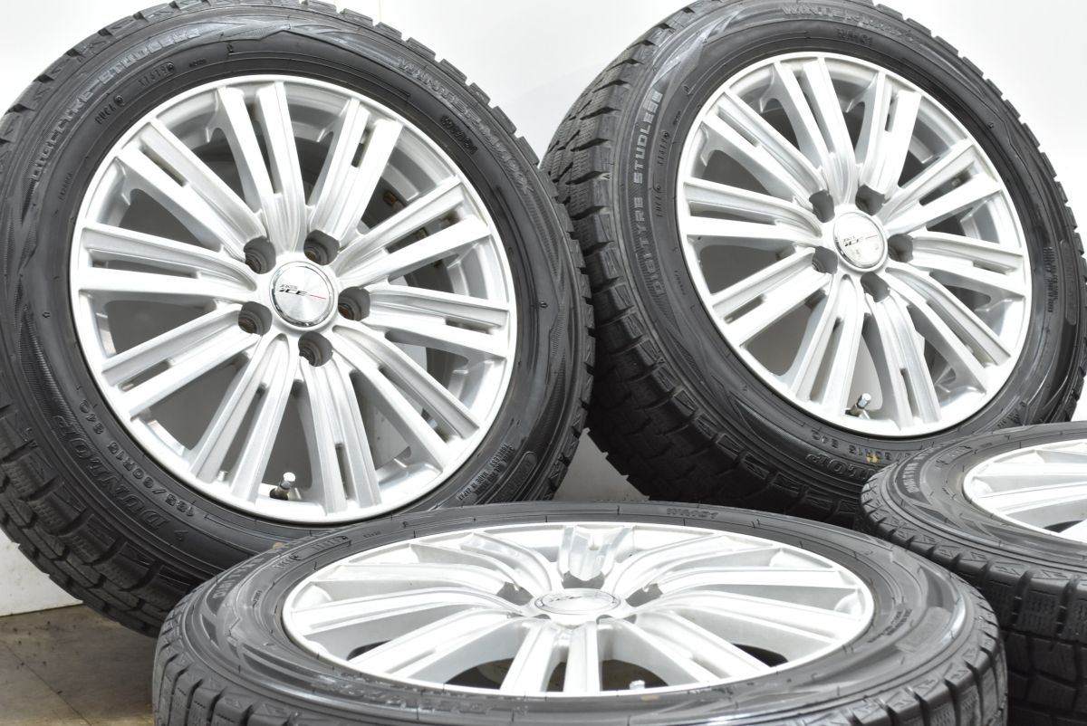 170系 シエンタ サイズ WEDS JOKER ICE 15 in 6 J 43 PCD 100 ダンロップ ウインターマックス WM 01 185 60 R WINTERMAXX