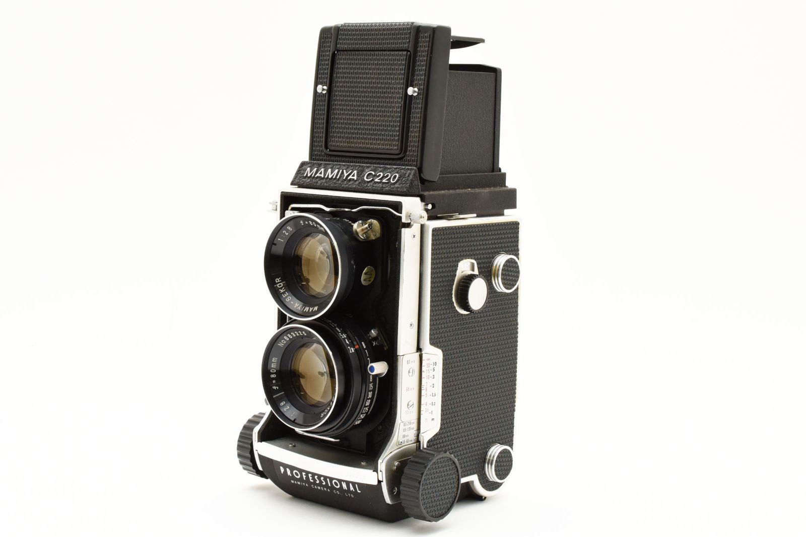 3854 L マミヤ Mamiya C 220 Pro 80 mm f 2.8 Blue Dot 二眼レフ フィルムカメラ