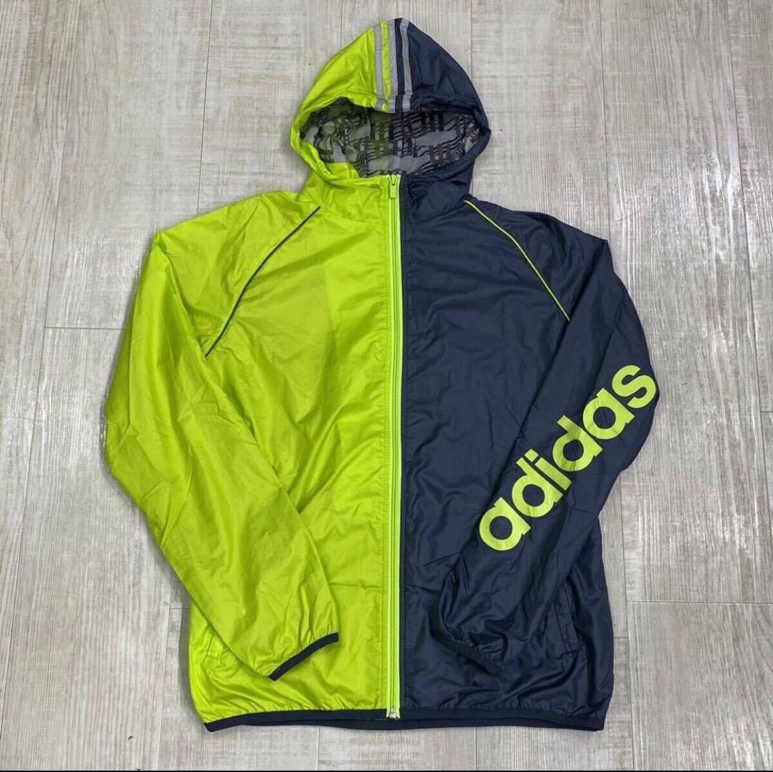 00s 希少 Vintage adidas Nylon Hoodie アディダス ジップアップ バイ 