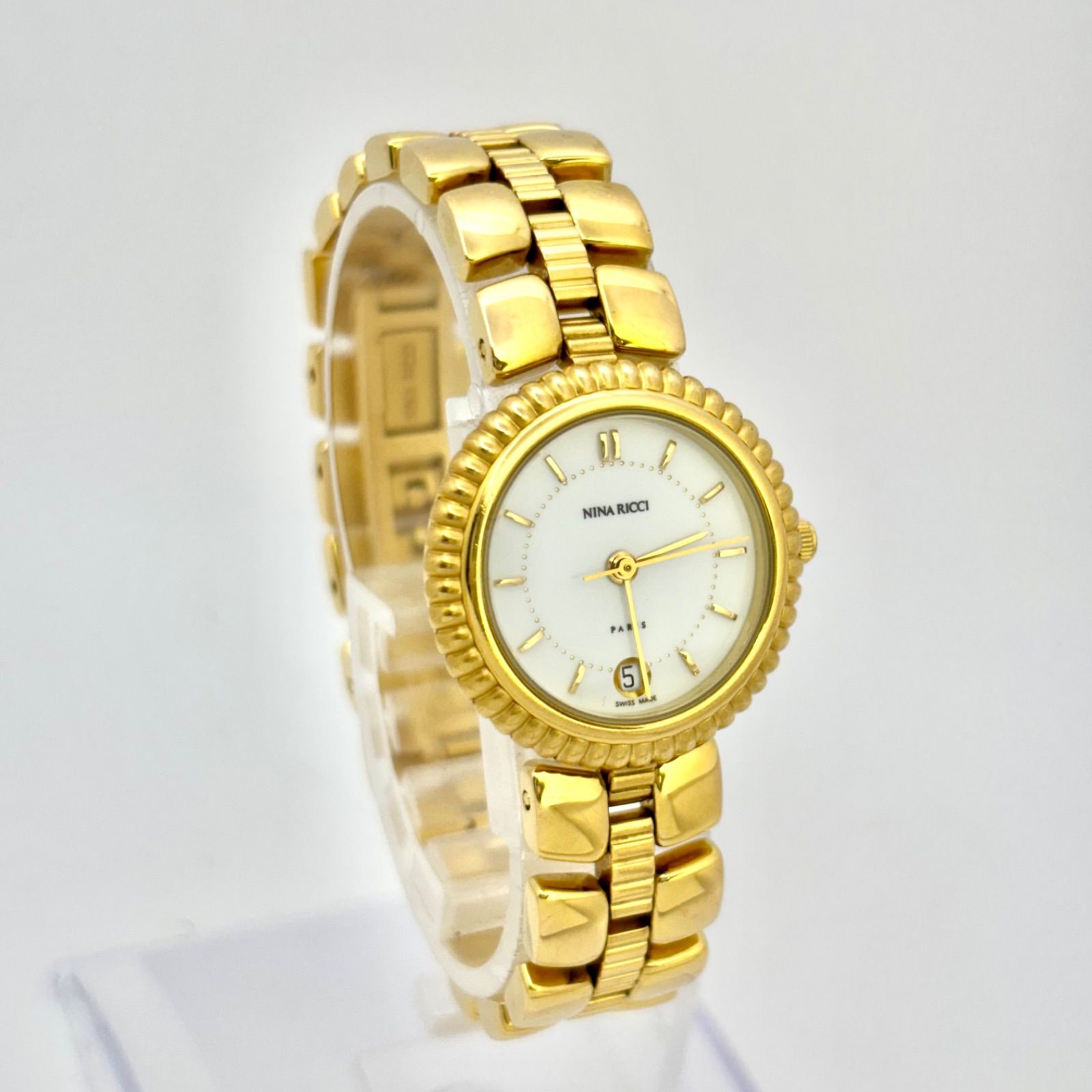 美品/新品電池】NINA RICCI ニナリッチ レディース 腕時計 ゴールド 美品/新品電池】NINA RICCI ニナリッチ レディース 腕時計 ゴールド