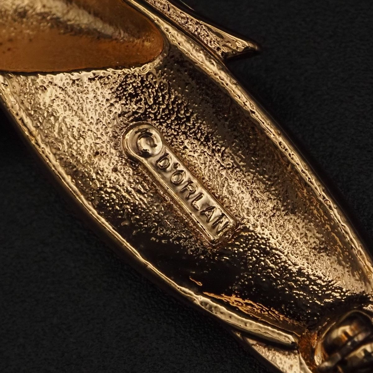 J414 ドーラン D'ORLAN ブローチ 鳥 バード グリーン ネイビー