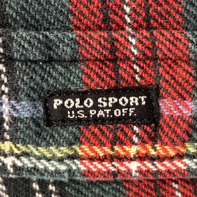 POLO SPORT RALPH LAUREN ネルシャツ 90s vintage 90年代 長袖