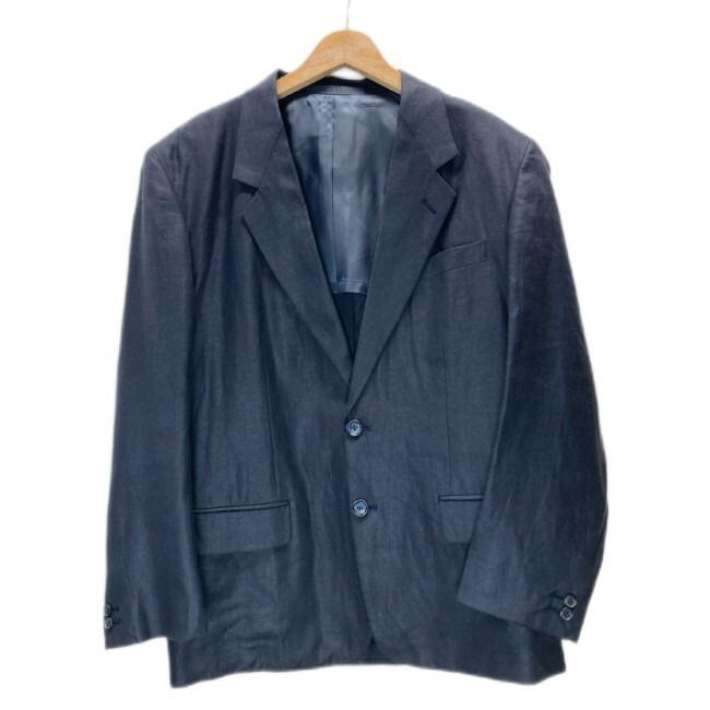 MARGARET HOWELL セットアップスーツ 肩パッド サスペンダーボタン リネン テーラードジャケット スラックス フォーマル オフィス 古着