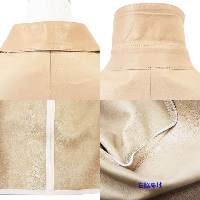 GUCCI グッチ レザーシャツ ロゴ ボタン ジャケット ラムスキン