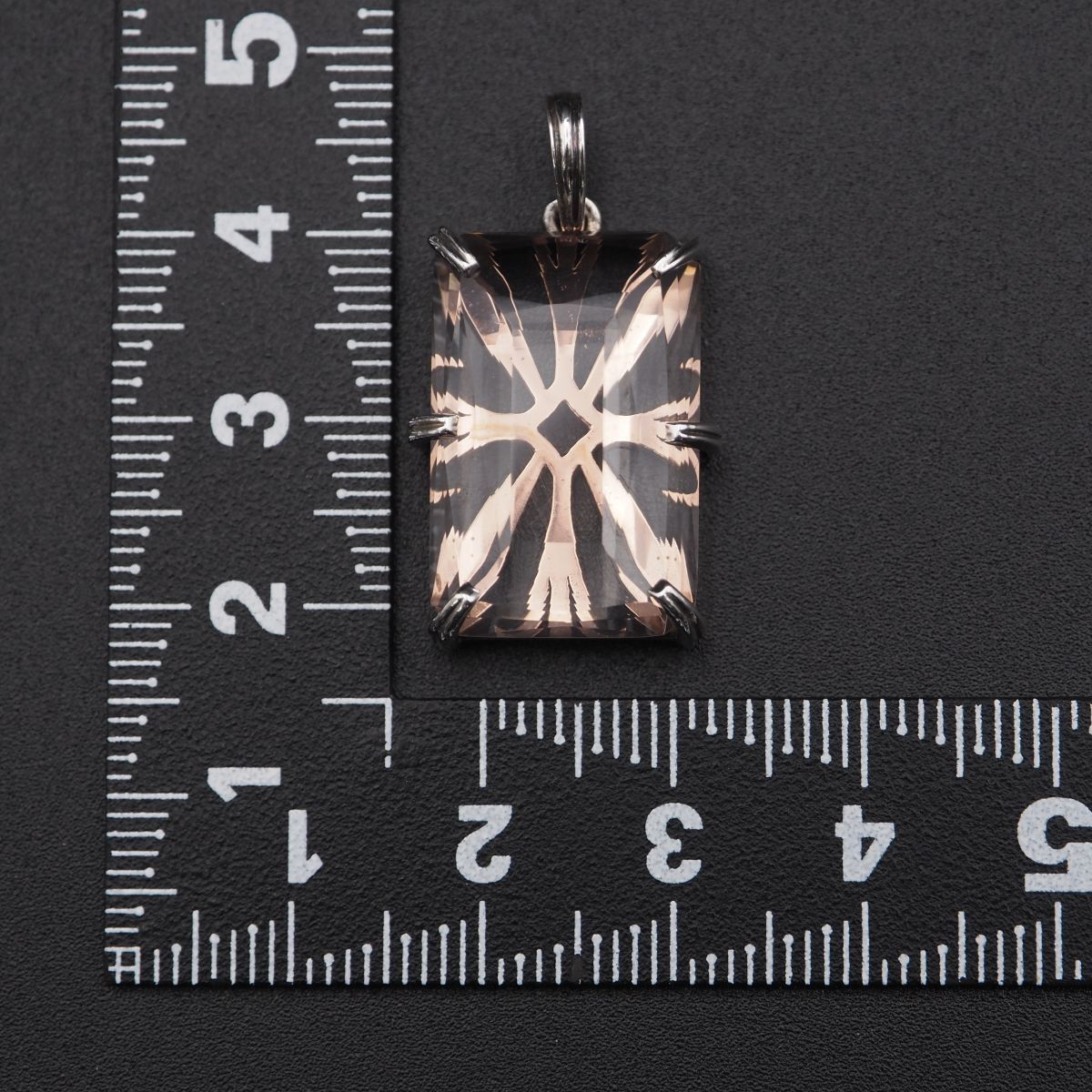 J614 アガット agete SILVER刻印 ペンダント トップ 水晶 デザイン