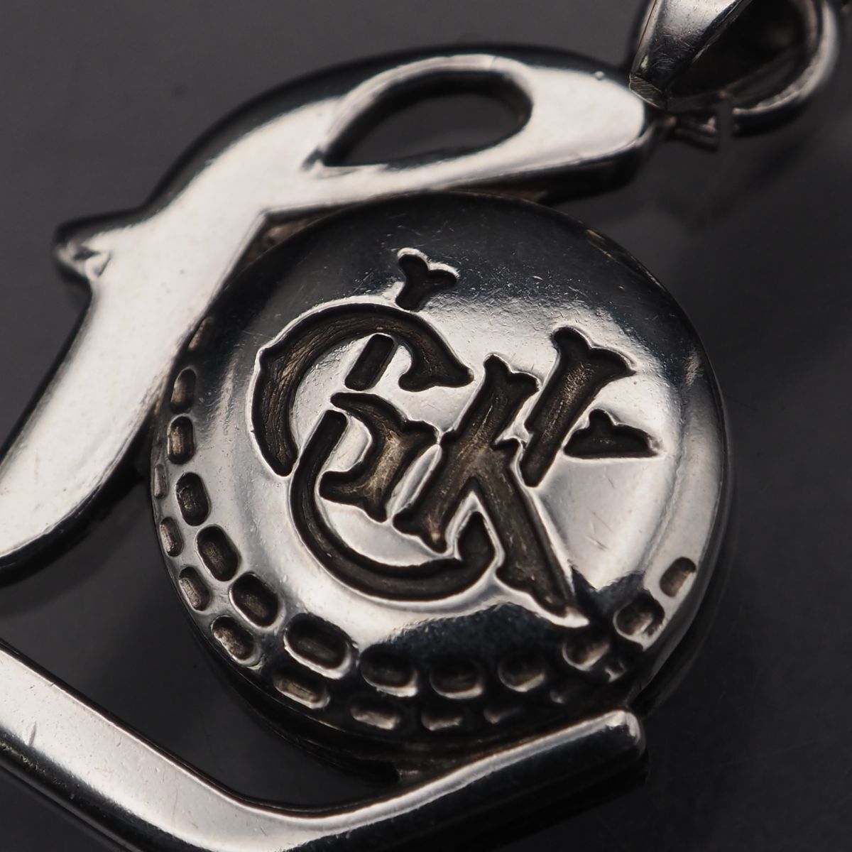 J629 ヴィンテージ SILVER刻印 ペンダント トップ ロゴ? デザイン