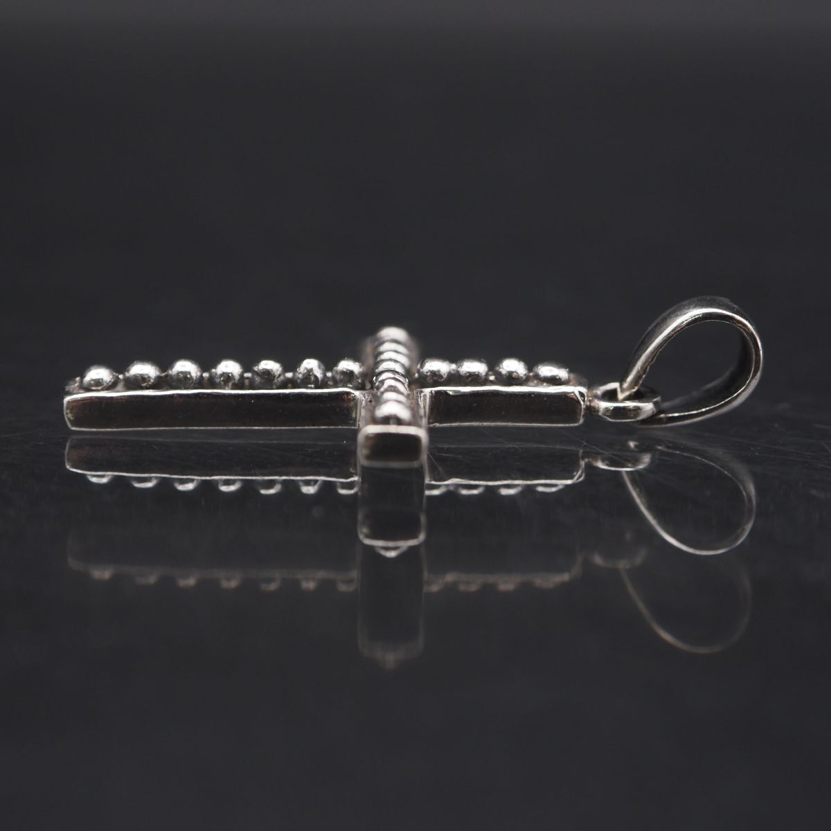 J699 ヴィンテージ 925刻印 ペンダント トップ クロス デザイン