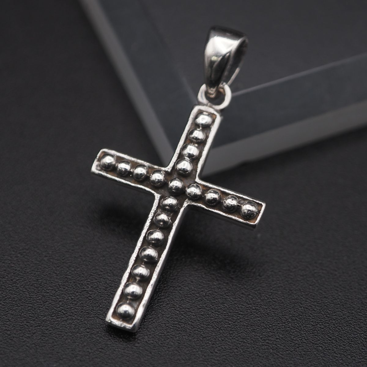 J699 ヴィンテージ 925刻印 ペンダント トップ クロス デザイン