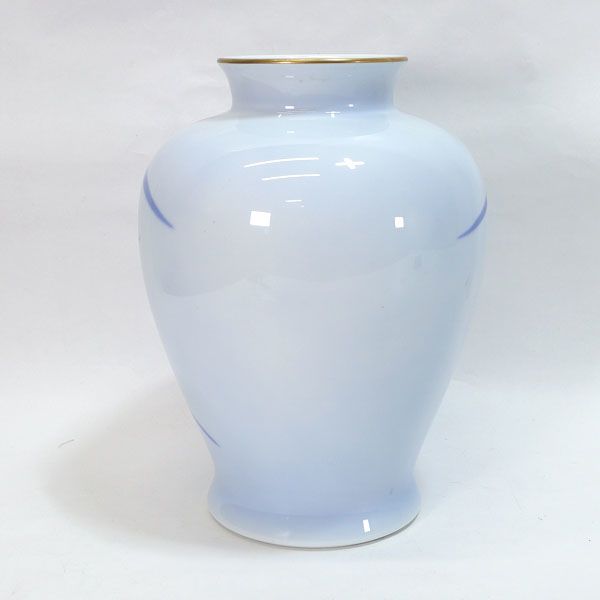 深川製磁 ◆【花器】深川製磁/青磁あやめ 花瓶 華道具 インテリア 有田焼 ギフト【中古】 