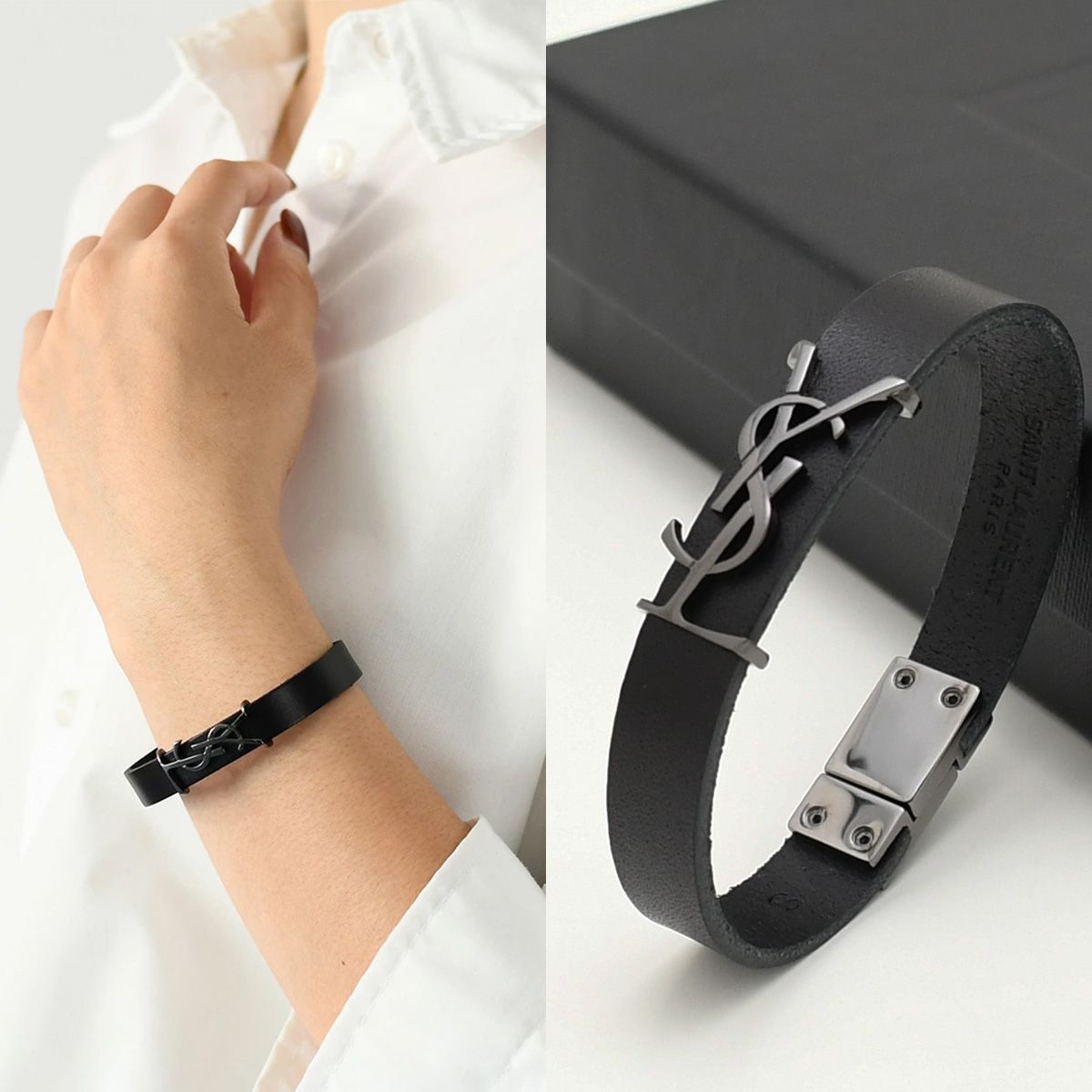 SAINT LAURENT サンローラン バングル バイカラーイブサンローラン