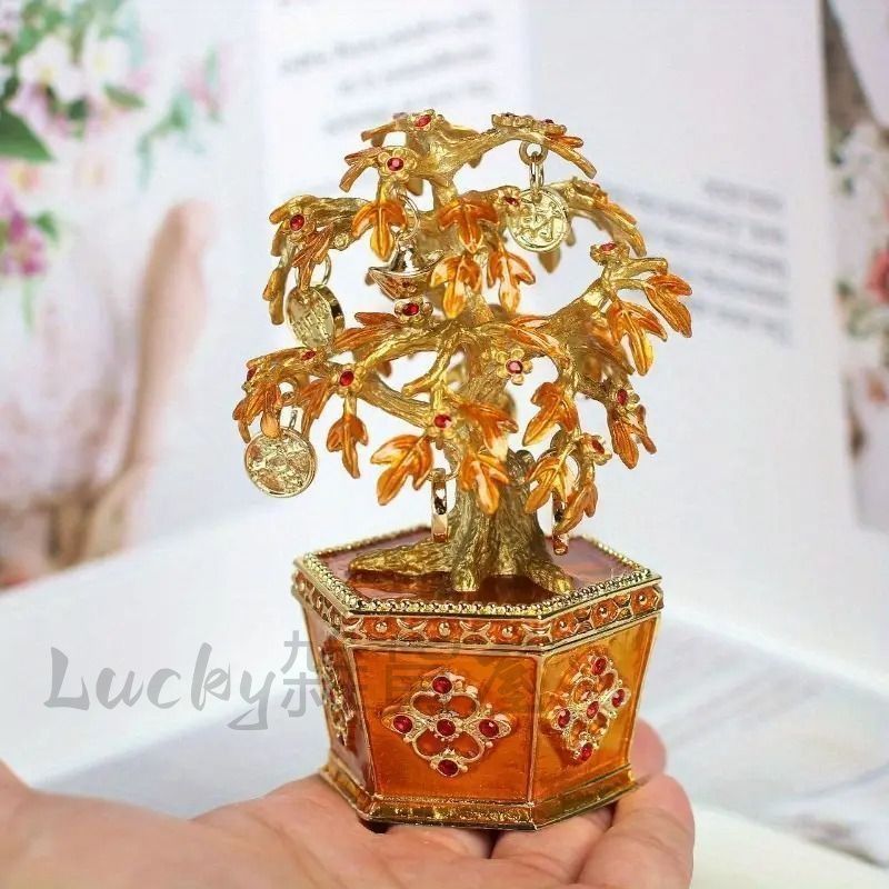 金のなる木 金 黄金 ゴールド 小物入れ アクセサリーケース 豪華 招財