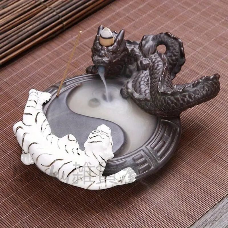 香炉　龍　竜 楽天市場】【 香炉 】龍 倒流香 逆流香 お香立て Led ライト付き【 お
