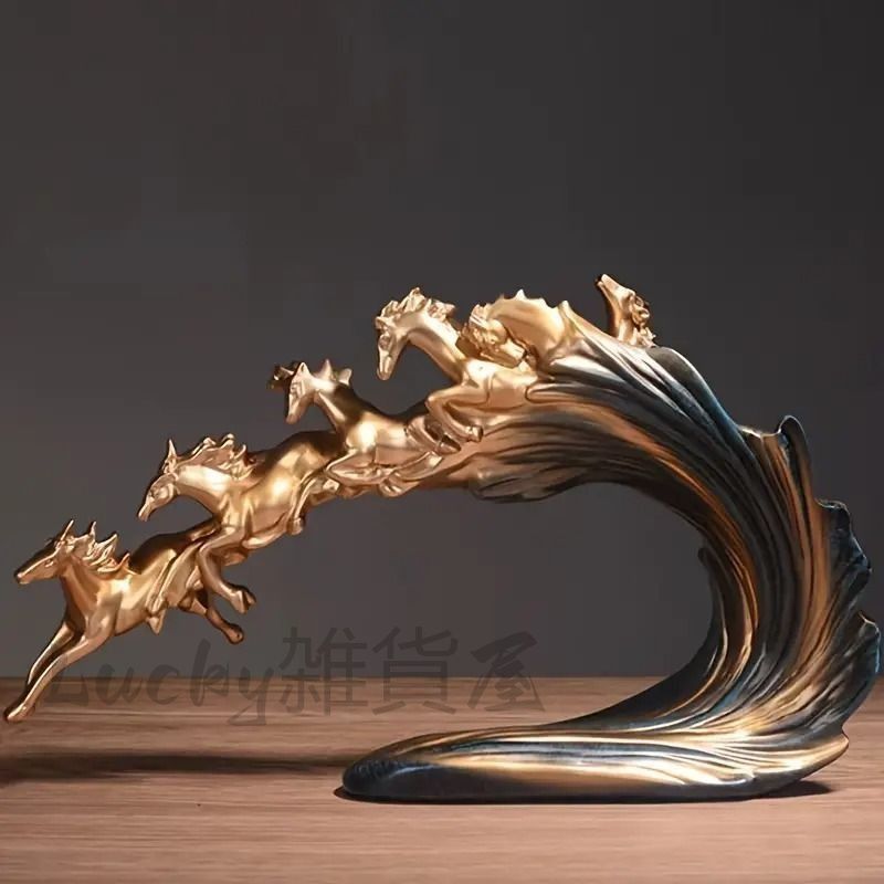 馬 金色 黄金 ゴールド 置物 オブジェ 干支 豪華 運 金運 健康運 出世