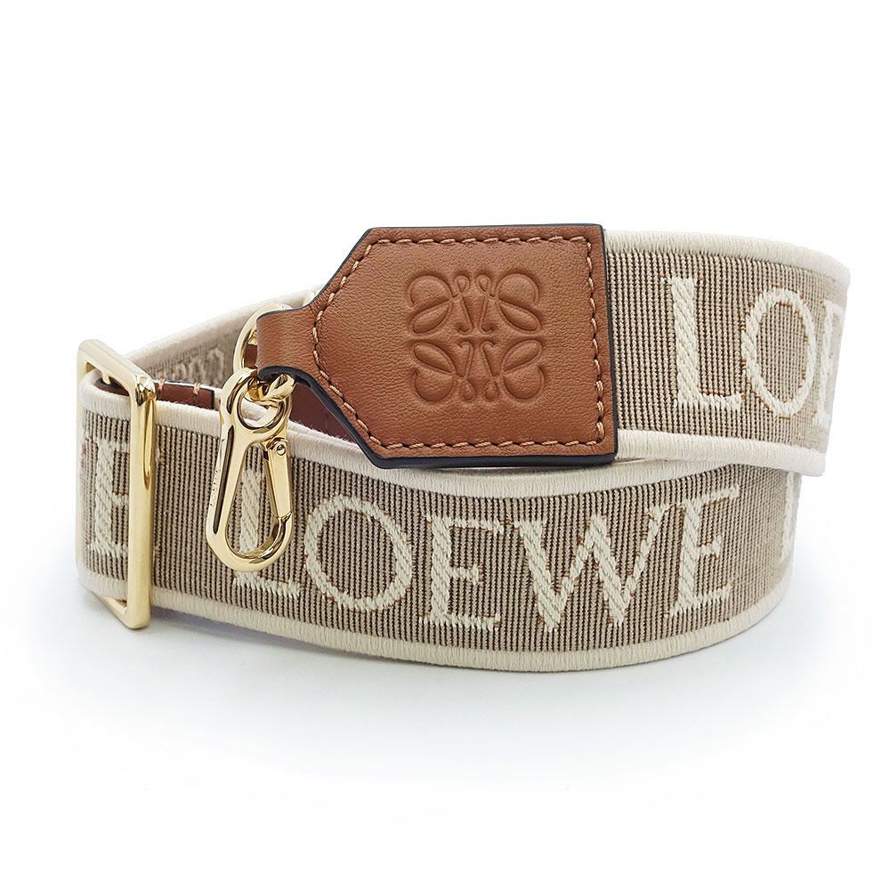 ロエベ アナグラム ショルダーストラップ ジャガード カーフスキン