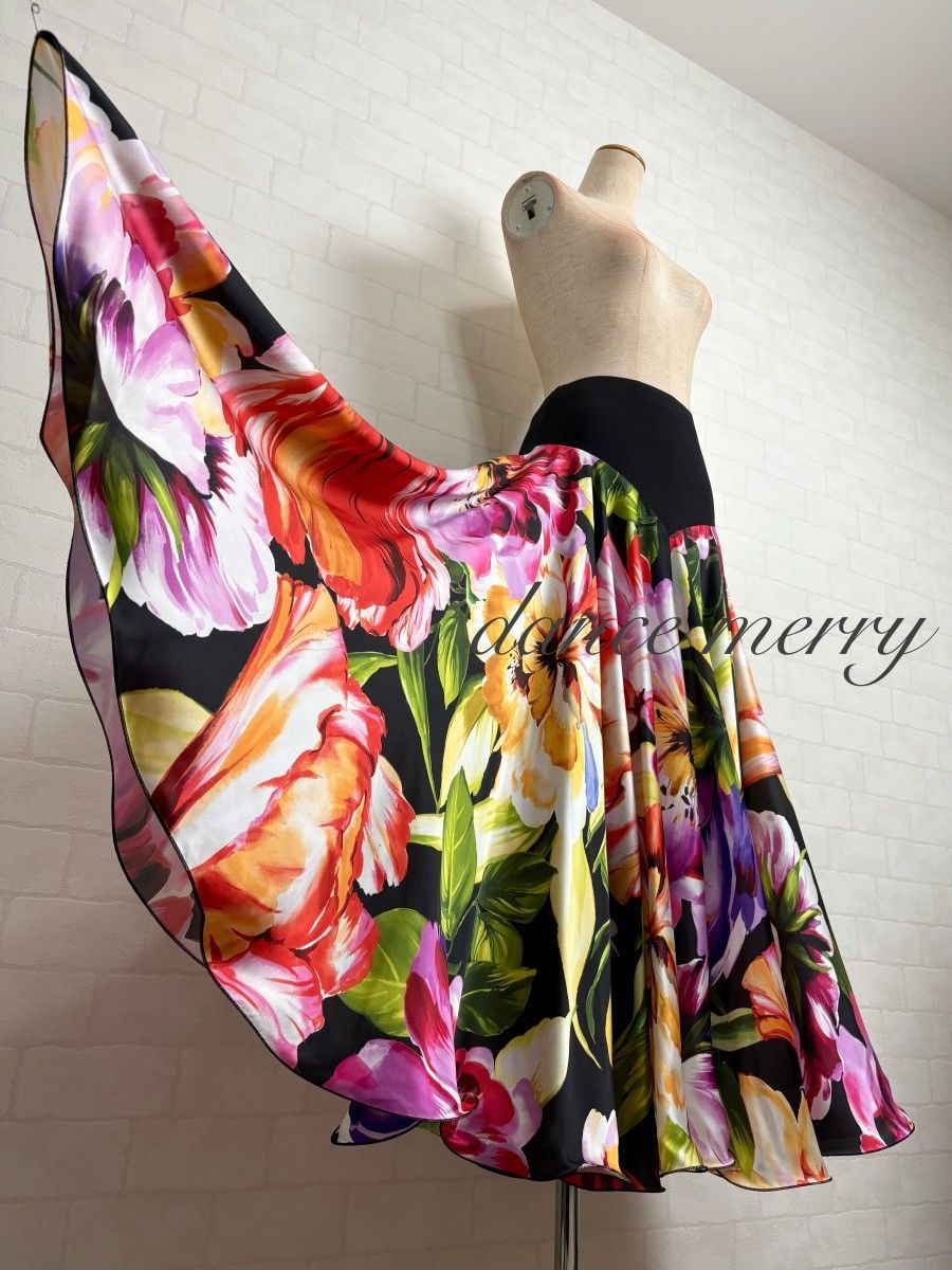 カラフル【MERRY】新品 フレアー最大！ パソドブレ パソ ワルツ 社交