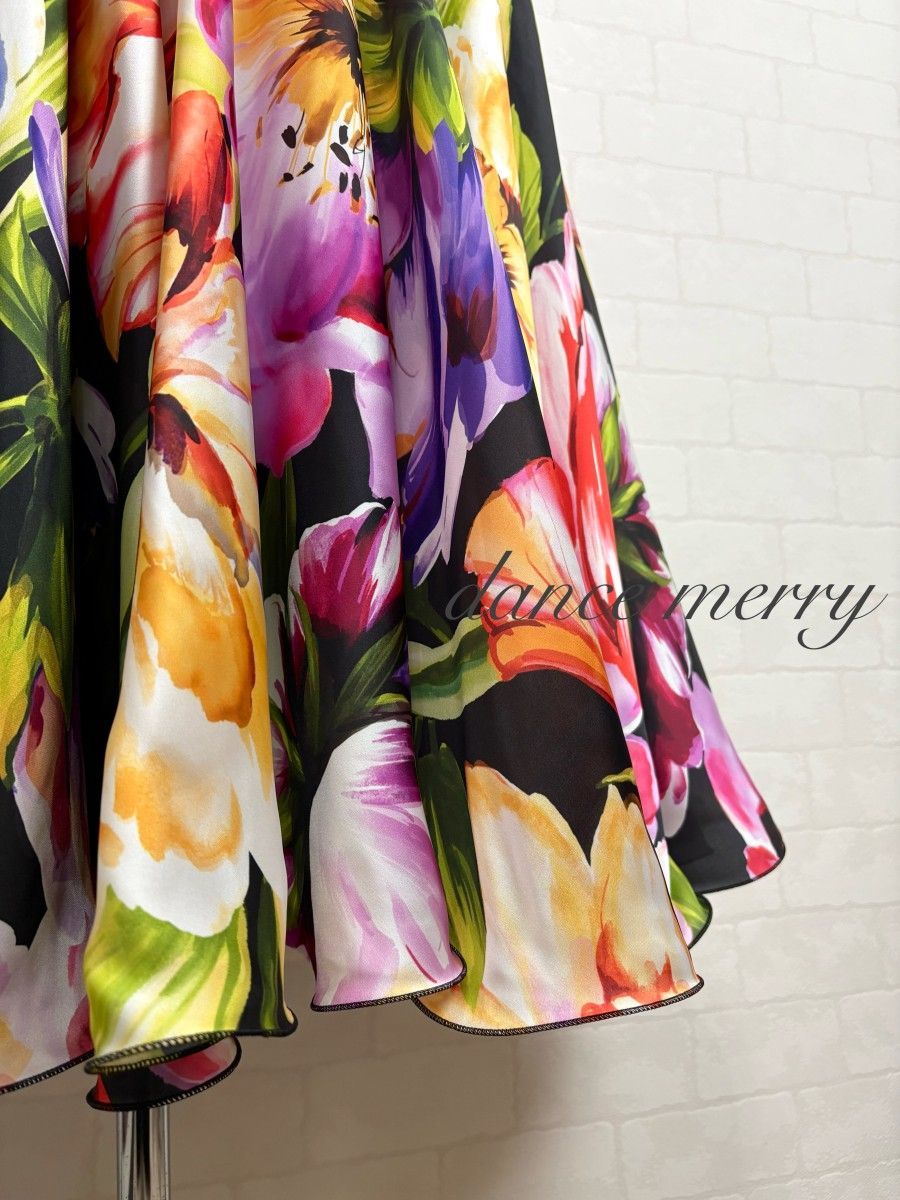 カラフル【MERRY】新品 フレアー最大！ パソドブレ パソ ワルツ 社交