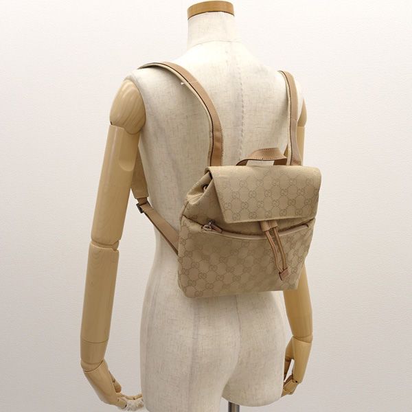 【美品】 グッチ GUCCI バックパック リュック GGキャンバス ベージュ GUCCI / グッチ □バックパック リュック GGキャンバス ベージュ