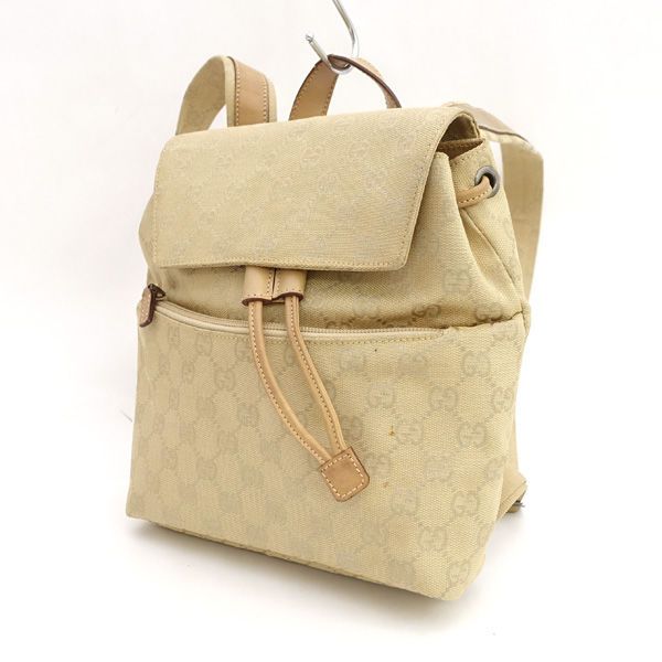 【美品】 グッチ GUCCI バックパック リュック GGキャンバス ベージュ GUCCI / グッチ □バックパック リュック GGキャンバス ベージュ