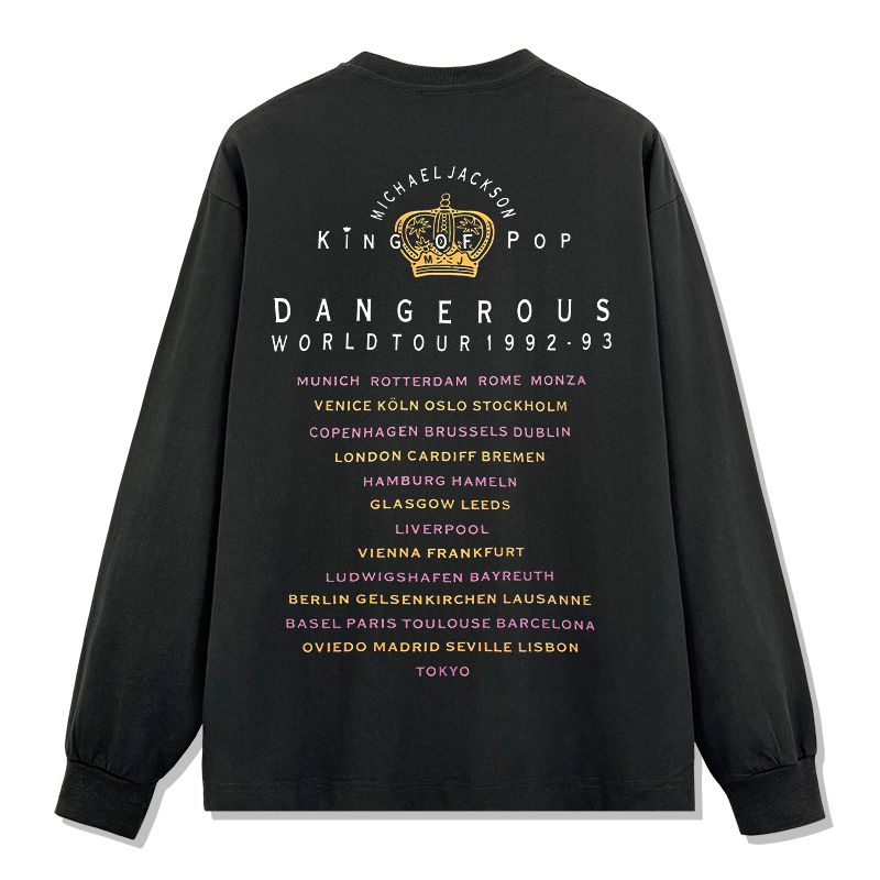 Diamond Supply Co. / マイケルジャクソン/長袖Tシャツ/XL/コットン/ブラック/プリント マイケル ジャクソン Michael Jackson ブラック コットン 両面プリント