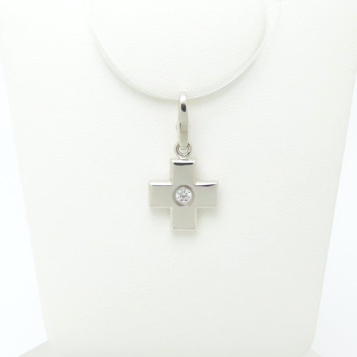 CARTIER カルティエ クロス チャーム ペンダントトップ 1Pダイヤモンド