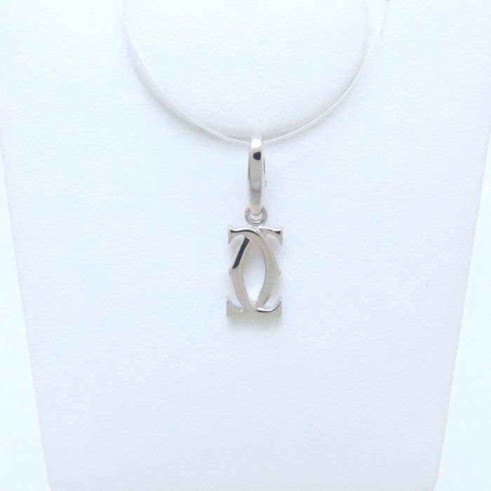 CARTIER カルティエ 2C チャーム ペンダントトップ K18WG ホワイト